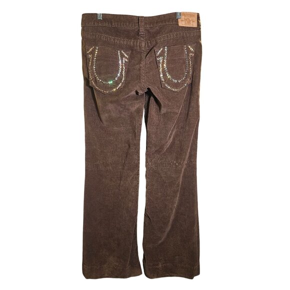 True Religion Wn Corduroy Pant Trendy Brown 32 Gorpcore Fall Espresso Monochrome - Picture 3 of 16